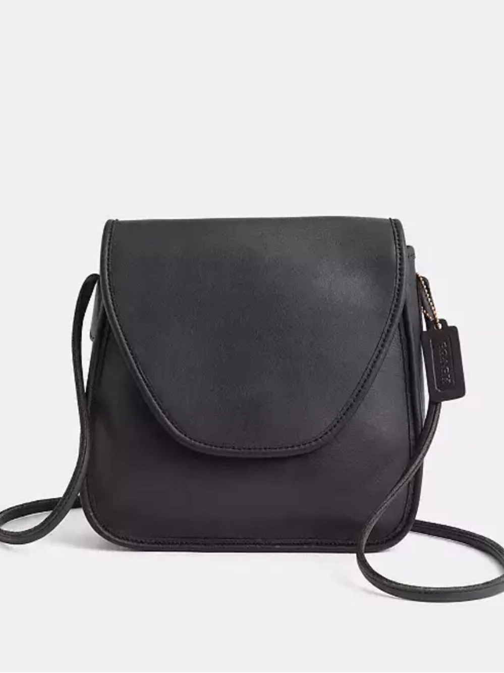 Coach Vintage Y2K Black Leather Lindsay Crossbody Shoulder Bag $525